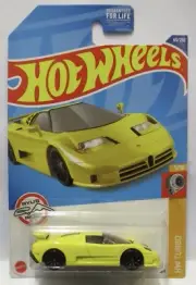 HOT WHEELS '94 BUGATTI EB110 SS YELLOW HW TURBO 5/10 COMBINED SHIPPING A2