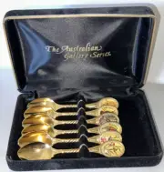 Birds of Australia Ornamental Decorative Teaspoons Set. 6 teaspoons Never Used
