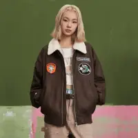 在飛比找momo購物網優惠-【CONVERSE】YOTD PU JACKET 飛行外套 