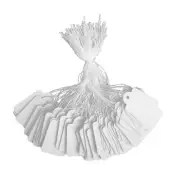 1000 Pieces Price Tags & Hang String, 0.87x1.38in ，Tags Blank White W/ String
