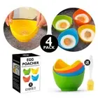 8/16Pc Silicone Egg Poacher Poaching Pods Pan Poached Cups Moulds For Kitchen AU