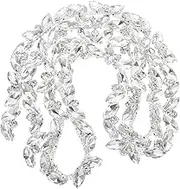 Angoily Crystal Rhinestone Chain for DIY Crafts Versatile Sewing Rhinestones Trim for Wedding Clothing Bags Accessories Durable Material