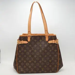 [二手] LOUIS VUITTON LV #0076 路易威登 M51153 經典花紋 直式 雙邊釦肩側背包 二手