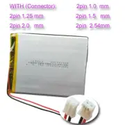 3.7V 3000mAh 11.1Wh Rechargeable Li-polymer Lipo Battery 357090 JST 2Pin Plug