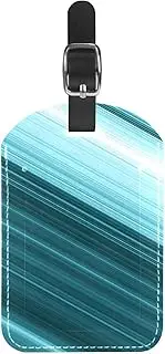 [WOSHJIUK] Luggage Tags,2 Pack Labels Suitcase Tags,Abstract Modern Stripes,Luggage Tags Privacy Protection Travel Bag Tag