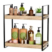 2 Tier Bathroom Counter Organizer - Kitchen Sink Countertop Shelf - Makeup Va...