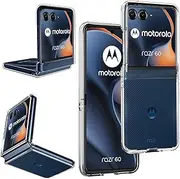[CONAPIKA] Case for Motorola Razr 60/Motorola Razr 2025, Ultra Slim Shockproof Anti-Scratch Hard PC Protective Case Lightweight Anti-Yellowing Non-Slip Crystal Clear Rugged Phone Case,Transparent