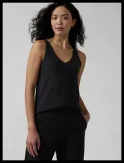 Athleta NWT Women's Essence Support Tank Size Small Color Black. Built in Bra