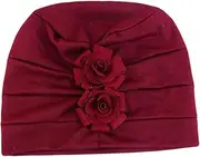 BESTYASH Turban Hat Caps Turban Hair Loss Hat Hair Care Hat Sleep Shower Hat Sleeping Hat Sleep Hat Polyester Spandex Claret