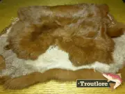 COMPLETE RABBIT HIDE DYED BROWN by HARELINE DUBBIN - NEW FLY TYING SKIN MATERIAL