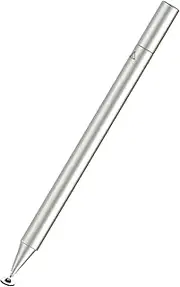 Adonit Neo Lite(Matte Silver) Magnetically Attachable Capacitive Stylus iPad Pen, High Sensitivity Fine Point Precision Disc, Stylus for iPad, Air, Mini, Android, iPhone, Surface, Touchscreens Devices