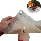 Camping Fireproof Cloth Fire Pit Mat Fiberglass BBQ Flame Retardant Blanket
