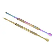 2pcs Double Head Wax Carving Tool 116mm Stainless Steel Clay Spatula Tool Gold