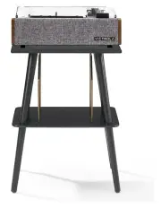 [Victrola] Eastwood II Turntable - Walnut + Entertainment Stand Bundle - Black