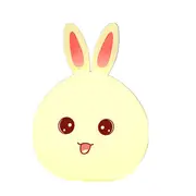 Cute Rabbit Night Light Touch Color Change USB Charging LED Lamp Home Decor PINK COLOR