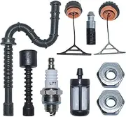 Oil Fuel Cap Line with Fuel Filter Spark Plug Nut Kit for Stihl 021 034 038 025 020 020T 023 024 Chainsaw Replace 0000-350-0510