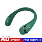 Bladeless Hanging Neck Fan Comfortable Foldable Neckband Fan for Outdoor (Green)