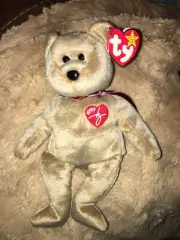 TY Beanie Baby 1999 SIGNATURE Bear with Hang Tag RETIRED MINT NEW Collectible
