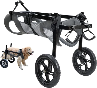 KAJILE Foldable and Adjustable Two-Wheeled Wheelchair for Pets,Dog Wheelchair...