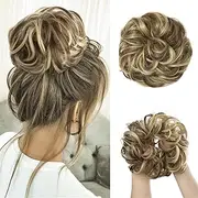 Synthetic Hair Bun Extensions Messy Curly Elastic Hair Scrunchies Hairpieces Synthetic Chignon Donut Updo Hair Pieces for Women (Bulk Buy : 1 PC, Color : 86H10)
