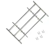 vidaXL Adjustable Security Grille for Windows with 3 Crossbars 700-1050 mm