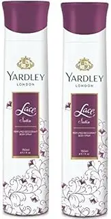 Yardley London - LACE Refreshing Deo for Women, 150ml (Pack of 2)