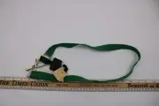Vintage New Tagged Revcor Green Canvas Adjustable Belt with Brass Buckles R1D5
