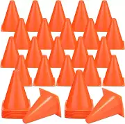 40 Pieces Small Orange Cones for Sports 7 Inch Football Cones Bike