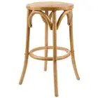 NEW Urban Styling Aster Birch Rattan Round Bar Stool Oak