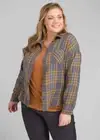 Prana Women's Percy Plaid Flannel Top L131513 Plus Size 3X