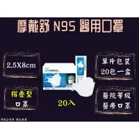 在飛比找樂天市場購物網優惠-MOTEX 摩戴舒 N95 醫用口罩 摺疊型 一片一包 20