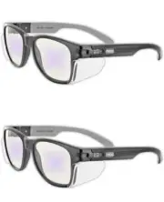 RARE 2 pack Magid Y50 Iconic Safety Glasses Clear BLUELIGHT BLOCKING Lenses