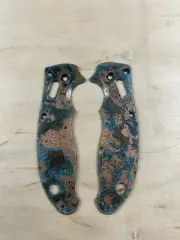 Nodak Custom “Snap, Crackle, Pop” Shipwreck Copper Spyderco Manix 2 Scales