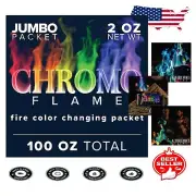 Magic Fire Color Changing Packets - 50 Jumbo 2 oz for Captivating Bonfires