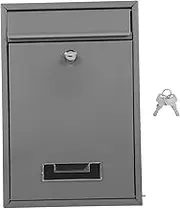 KICHOUSE Wall Mounted Lockable Suggestion Box Sleek Outdoor Mailbox with Slot for Secure Document Drop for Public Complaints Donations and Letters Design