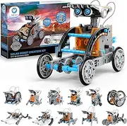 Sillbird STEM 12-in-1 Education Solar Robot Toys -190 Pieces DIY Building Science Experiment Kit for Kids Aged 8-10 and Older,Solar Powered by The Sun