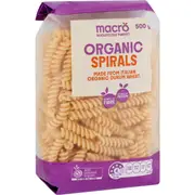 Macro Organic Spirals Pasta 500g