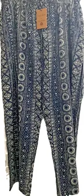 TREE OF LIFE FREE LOVE PANTS - FREE SIZE- 100% COTTON- NEW WITH TAGS - FREE POST