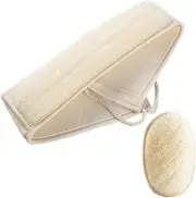 Baluue Natural Sponge Body Scrubber Deep Cleaning Bath Loofah Long Back Scrubber for Women Men