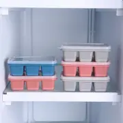 Ice Cubes Maker Mold Food-Grade Silicone with Lid DIY Square Tray for Cocktail