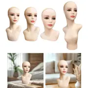 Realistic Mannequin Head Wig Holder Manikin for Wig Making Necklace Jewelry