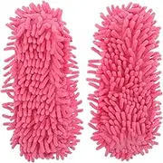 FRCOLOR Chenille Cleaning Slippers Soft Absorbent Mop Shoes for Effortless House Cleaning Non Slip Design Floor Dusting Tools for All Foot