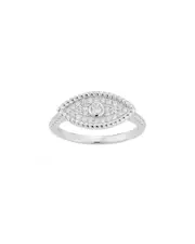 Glaze Jewelry Silver CZ Evil Eye Ring