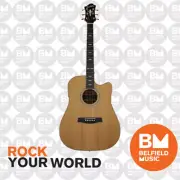 Hagstrom Elfdalia II Acoustic Guitar Dreadnought Natural w/ Pickup & Cutaway
