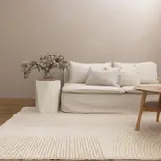 Brand Ventures Cloud Machine Washable Arches Cream Beige Rug