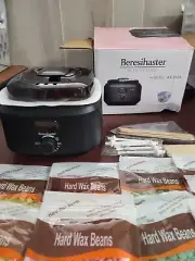 Hair Removal Wax Warmer incl Heater Unit, 18oz Hard Wax Beans, Wood Sticks, +