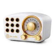 Retro Bluetooth Speaker FM Vintage Radio with Loud Volume, Strong Bass Enhanc...