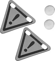 SOLUSTRE 2pcs Warning Reflector Car Kit Magnetic Warning Triangle Sign Reflectors for Gate Posts Flare Exercise Stickers Nail Stickers Reflective Triangle Plate Black Reflective Material