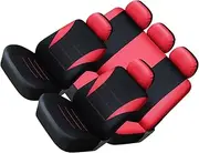 Elastic Straps Car Seat Covers for Washable Protection Elastic Straps and Hooks for Easy Fitting Seat Covers Dustproof, Red