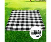 Grey Tile Picnic Mat Large Waterproof Blanket Outdoor Camping Beach Fleece Rug 1.5M*2M